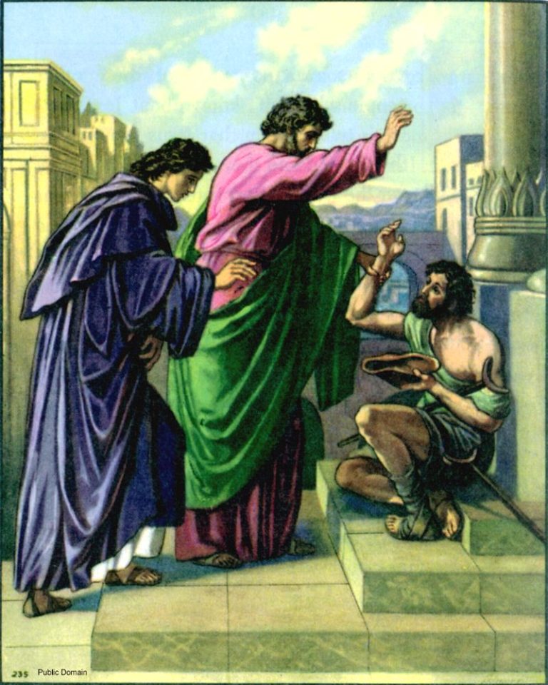 peter heals lame man acts 3