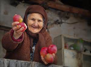 giving apples